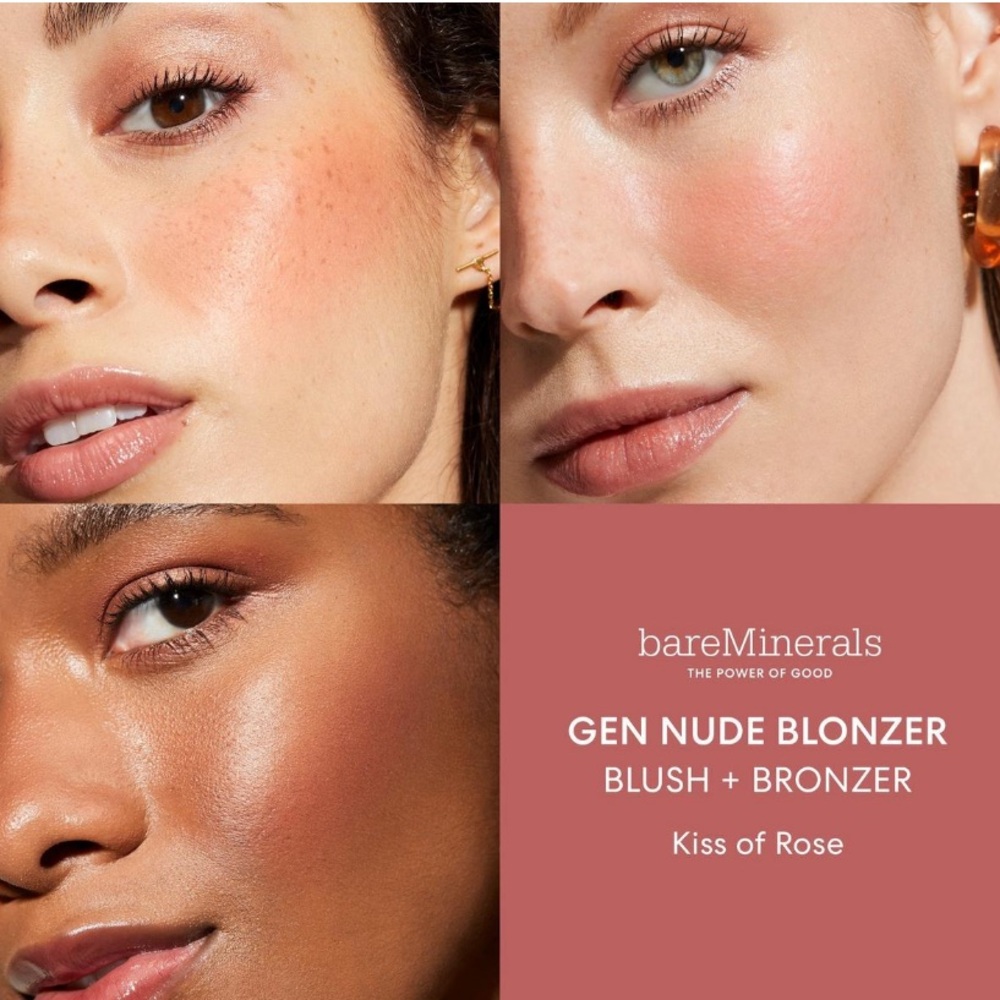 BareMinerals GEN NUDE BLONZER Blush + Bronzer “Kiss of Rose” - Picture 3 of 7